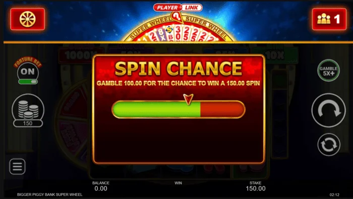 Bigger Piggy Bank Super Wheel shansi i rrotullimit